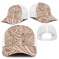 Beige Gradient Polynesia Baseball Net Cap Hawaiian Tribal Hammerhead Shark Tattoo LT14 - Polynesian Pride