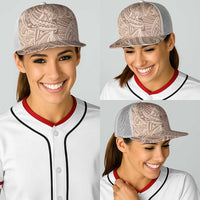 Beige Gradient Polynesia Baseball Net Cap Hawaiian Tribal Hammerhead Shark Tattoo LT14 - Polynesian Pride