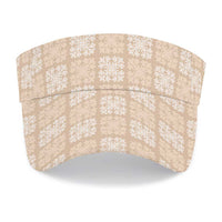 Beige Palaka Quilt Hawaii Sun Visor Cap Traditional Hawaii-plaid Pattern LT14 - Polynesian Pride
