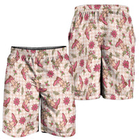 Beige Paniolo Palaka Hawaiian Cowgirl Christmas Shorts for Men LT9 - Polynesian Pride