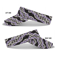 Black Hawaii Palaka Honohono Pikake Sun Visor Cap Hawaiian Orchid Lei Polynesian Pattern LT14 - Polynesian Pride