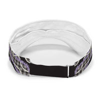 Black Hawaii Palaka Honohono Pikake Sun Visor Cap Hawaiian Orchid Lei Polynesian Pattern LT14 - Polynesian Pride