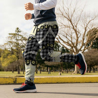 Black Palaka Hawaii Jogger Pants Kukui Nut Pikake Lei Hawaiian Tapa Pattern LT14 - Polynesian Pride