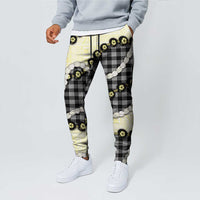 Black Palaka Hawaii Jogger Pants Kukui Nut Pikake Lei Hawaiian Tapa Pattern LT14 - Polynesian Pride