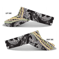 Black Palaka Hawaii Leis Sun Visor Cap Hawaiian-plaid Elegant Tropical Vibes LT14 - Polynesian Pride