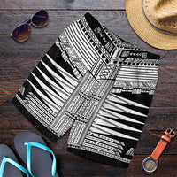 Black Samoa Pea Tattoo Inspired Shorts for Men LT05 Black - Polynesian Pride