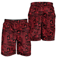 Black Tonga Kilisimasi Fiefia Shorts for Men Pacific Patchwork Xmas Vibes LT9 - Polynesian Pride