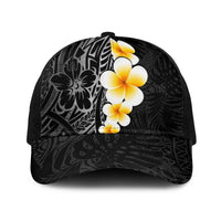 Black Tropical Plumeria With Galaxy Polynesian Art Baseball Net Cap LT14 One Size Black Black - Polynesian Pride