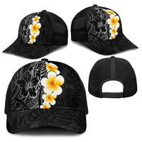 Black Tropical Plumeria With Galaxy Polynesian Art Baseball Net Cap LT14 - Polynesian Pride