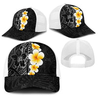 Black Tropical Plumeria With Galaxy Polynesian Art Baseball Net Cap LT14 - Polynesian Pride