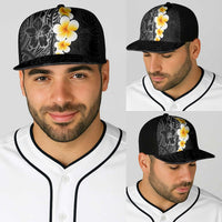 Black Tropical Plumeria With Galaxy Polynesian Art Baseball Net Cap LT14 - Polynesian Pride