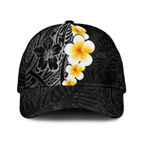 Black Tropical Plumeria With Galaxy Polynesian Art Classic Cap LT14 Universal Fit Black - Polynesian Pride