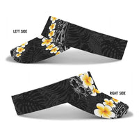 Black Tropical Plumeria With Galaxy Polynesian Art Sun Visor Cap LT14 - Polynesian Pride