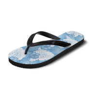Blue Aloha Hawaii Flip Flops Monstera Hibiscus Plumeria Seamless Vibes - Polynesian Pride