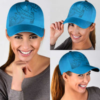 Blue Gradient Polynesia Classic Cap Hawaiian Tribal Hammerhead Shark Tattoo LT14 - Polynesian Pride