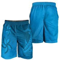 Blue Gradient Polynesia Shorts for Men Hawaiian Tribal Hammerhead Shark Tattoo LT14 - Polynesian Pride