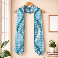 Blue Hawaii Palaka Graduation Stole Hawaiian Honohono Lei LT05 One Size Blue - Polynesian Pride