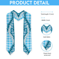 Blue Hawaii Palaka Graduation Stole Hawaiian Honohono Lei LT05 - Polynesian Pride