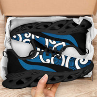 Blue Maori Koru New Zealand Clunky Sneakers LT14 - Polynesian Pride