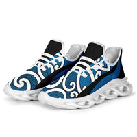 Blue Maori Koru New Zealand Clunky Sneakers LT14 - Polynesian Pride