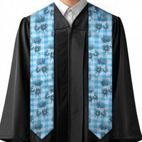 Blue Palaka Hawaii Graduation Stole Hawaiian Lehua Blossoms LT05 - Polynesian Pride