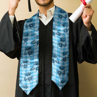 Blue Palaka Hawaii Graduation Stole Hawaiian Lehua Blossoms LT05 - Polynesian Pride