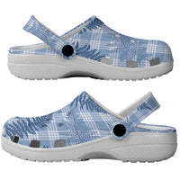 Blue Palaka Hawaii Palapalai Clogs Shoes Hawaiian Fern LT14 - Polynesian Pride