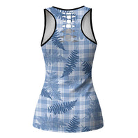 Blue Palaka Hawaii Palapalai Hollow Tank Top Hawaiian Fern LT14 - Polynesian Pride