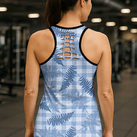 Blue Palaka Hawaii Palapalai Hollow Tank Top Hawaiian Fern LT14 - Polynesian Pride