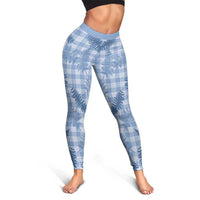 Blue Palaka Hawaii Palapalai Leggings Hawaiian Fern LT14 - Polynesian Pride