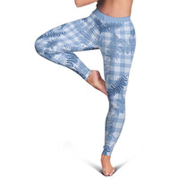Blue Palaka Hawaii Palapalai Leggings Hawaiian Fern LT14 - Polynesian Pride