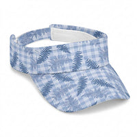 Blue Palaka Hawaii Palapalai Sun Visor Cap Hawaiian Fern LT14 Universal Fit Blue - Polynesian Pride