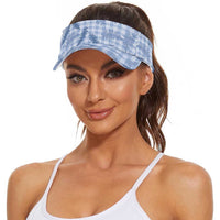 Blue Palaka Hawaii Palapalai Sun Visor Cap Hawaiian Fern