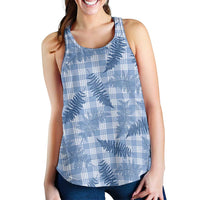 Blue Palaka Hawaii Palapalai Women Racerback Tank Hawaiian Fern LT14 - Polynesian Pride