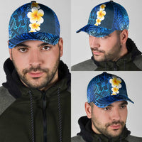 Blue Polynesia Classic Cap Plumeria Tropical Leaves With Galaxy Polynesian Art LT14 - Polynesian Pride