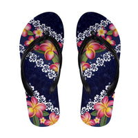 Blue Polynesia Flip Flops Plumeria Hibiscus Tropical Vibes - Polynesian Pride