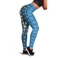 Blue Samoa Malu Tattoo Inspired Leggings LT05 - Polynesian Pride