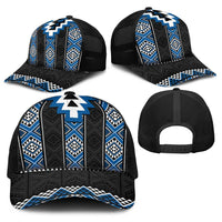 Blue Taniko Aotearoa Baseball Net Cap Niho Taniwha Mix Poutama LT14 - Polynesian Pride