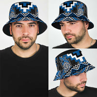 Blue Taniko Aotearoa Bucket Hat Niho Taniwha Mix Poutama LT14
