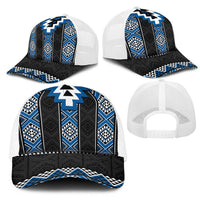 Blue Taniko Aotearoa Mesh Trucker Cap Niho Taniwha Mix Poutama LT14 - Polynesian Pride