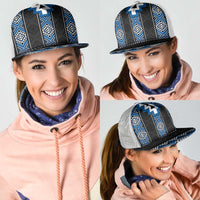 Blue Taniko Aotearoa Mesh Trucker Cap Niho Taniwha Mix Poutama LT14 - Polynesian Pride