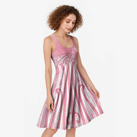 Breast Cancer Awareness Maori Midi Dress Kia Kaha Kia Maia Kia Manawanui - Polynesian Pride