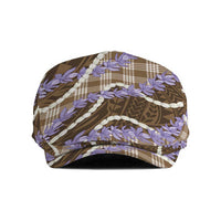 Brown Hawaii Palaka Honohono Pikake Jeff Hat Hawaiian Orchid Lei Polynesian Pattern - Polynesian Pride