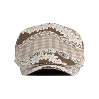 Brown Hawaii Tiare and Shell Lei Jeff Hat Hawaiian Palaka Luxury Vibes - Polynesian Pride