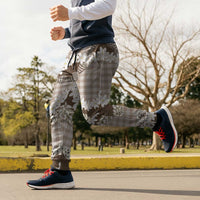 Brown Hawaii Tiare and Shell Lei Jogger Pants Hawaiian Palaka Luxury Vibes LT14 - Polynesian Pride