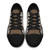 Brown Hawaii Tiare and Shell Lei Low Top Shoes Hawaiian Palaka Luxury Vibes - Polynesian Pride