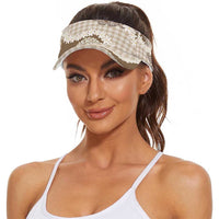 Brown Hawaii Tiare and Shell Lei Sun Visor Cap Hawaiian Palaka Luxury Vibes LT14 - Polynesian Pride