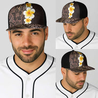 Brown Polynesia Baseball Net Cap Plumeria Tropical Leaves With Galaxy Polynesian Art LT14 - Polynesian Pride