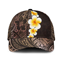 Brown Polynesia Classic Cap Plumeria Tropical Leaves With Galaxy Polynesian Art LT14
