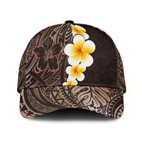 Brown Polynesia Classic Cap Plumeria Tropical Leaves With Galaxy Polynesian Art LT14 Universal Fit Brown - Polynesian Pride